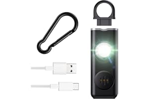 Aoreun Taschenalarm, Upgraded Version Persönlicher Alarm,Taschenalarm Schlüsselanhänger mit Stroboskop LED Blitzlicht-Signal, 130dB Panik Alarm Selbstverteidigung, Notfallalarm für die ganze Familie