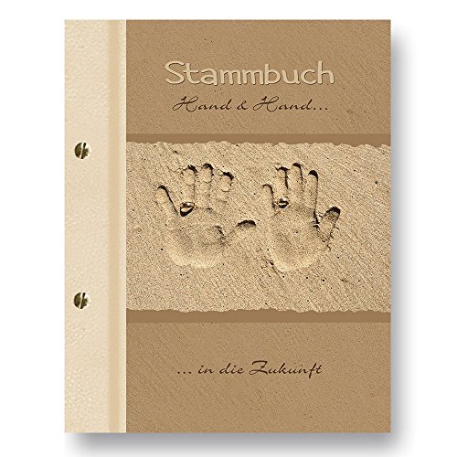 Stammbuch der Familie 'Hand in Hand' Familienbuch Familienstammbuch Stammbaum Stammbücher - A4 sand