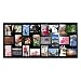 Produktbild Collage Bilderrahmen - 24 Fotos (15x10) Schwarzer Bilder Collage Rahmen (115x50cm) Holz Fotorahmen 12 Porträt und 12 Landschafts-Fotos - Wand Foto Display mit Haken Schrauben Dübeln und Inbusschlüssel