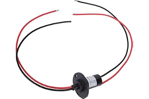 FTVOGUE Electrical 2 Wires 30a 360 ° Slip Ring med Guldkontakter V-GROOVE DESIGN för Kraftsignalöverföring 22 Mm Diameter