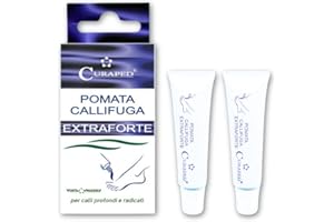 Curaped - 2 Callifugo Extra forte in Crema da 7,5ml per la Rimozione dei Calli da Piedi e Mani - Estirpa Occhio di Pernice e Verruche - Dermatologicamente testato - 15ml tot. - Made in Italy (Pomata)