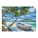 Produktbild DIY Malen Nach Zahlen Kits Malen Nach Zahlen Handgemalte Wandkunst Bild Artwork - Boot Seascape,WithoutFrame,60 * 75cm