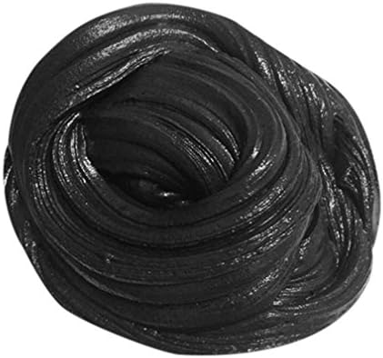 Slime Kit, Fluffy Floam Slime with Containers for 12M Warranty Nonstick Hand Heat Sensitive and Stress Relief Soft Putty Toy for Kids &amp; Adults (Black)