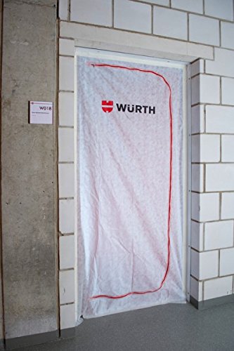 Würth Staubschutz Staubschutztür Bautür Staubtür mit Reißverschluss m. Vlies WASCHBAR u. Wiederverwendbar ! - 2