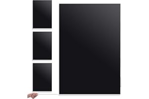 DBAATTZ 4 Pezzi Fogli di Plastica ABS Nera, 3 mm con Pellicola Protettiva, 30 x 20 cm Liscio Fogli di Plastica ABS, ABS Pannello Nero Rigido Modellabile, Per La Casa, Quadri, Cornici Per Fot, Lucido