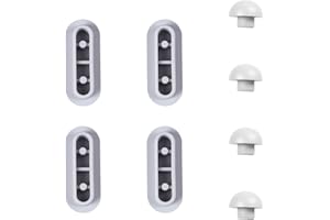 LEMLIN 8 pièces Tampon de Siège de Toilette, Toilet Seat Bumper, Réducteur de Choc pour Siège et Abattant de Toilette Universel, Pour les hôtels familiaux, Gris