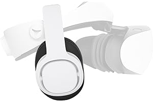 Globular Cluster PH2 Stereo VR Headphones for PS VR 2 - Clip On Design Easy to Install and Remove - Looks Tidy with Cable Router - More Comforable Than in-Ear Buds -75mm x 90mm Earmuffs White