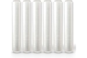 G4GOODS® 6 Rolls Clear Pallet Wrap 400mm x 20mu - (750 Gram) Tear Resistant Shrink Stretch Wrap Pallet Cling Film | Multi-Use Industrial Pallet Cling Film