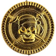 100pcs Juegos de Mesa Monedas de Cumpleaños Oro del Pirata Favorece Acuñar Piñata