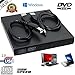 Produktbild Lospu HY® Black Slim USB2.0 Externer Player Externer USB + DVD Combo CD-R / RW CD-ROM / XA DVD-ROM Brenner Laufwerk + Netzkabel, unterstützt CD Brennen nicht benötigt CD-ROM-Laufwerk