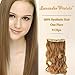 27 inches (68cm) Long Synthetic Clip in Hair Extension Weave One Piece 5 Clips Extensions 3/4 Full Head Women Clip on Hair Hairpieces Ginger Blonde-C48N