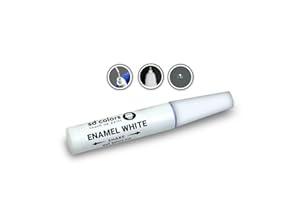 SD COLORS Emaille White Ausbesserungsfarbe, 12 ml, schnell trocknend, kompatibel mit Küchengeräten, Badezimmer, Dusche, Waschbecken, Metall, Heizkörper, Kühlschrank