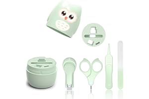 DXUANTING 4 in 1 Package: Owl Baby Manicure Kit Baby Nail Kit 4-in-1 Baby Nail Care Set Baby Manicure Kit and Pedicure kit Baby Nail Clippers Scissor Baby Nail File & Tweezer for Baby Boy and Baby Girl