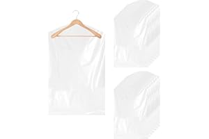 KMANGMAN 15pcs Kleidersack Transparent,Kleidersäcke 60 * 100 cm,Kleiderhüllen Kunststoff Hängen,Anzugtasche Herren,Kleiderbeutel,Schutzhülle Kleidung Lange,Suit Bag Staubdicht,für Hemden Kutte Mäntel