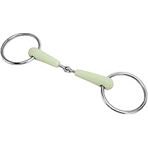 Filetto Per Cavalli In Acciaio Inox - Morso A Bocca Snodata Con Anello, Misura 125mm - Per Equitazione E Addestramento