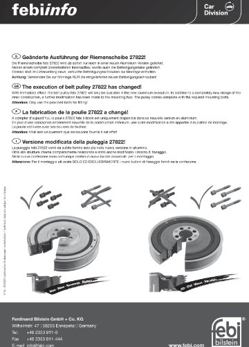 Febi 27822 Correas de Distribución