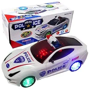 Funny Teddy Kids Bump and Go 3D Lights Police Car with Sound and Wheels with Light(Multicolour,qvwet34v3w4rtswetvbyutu8n76w45r3b3)