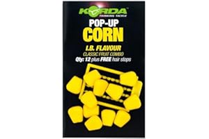 Korda Mais Pop Up | Citrus Zing (arancione) | Mais artificiale galleggiante per pesca alla carpa | aroma infuso con fermi per capelli inclusi