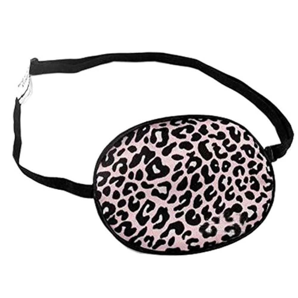 Erwachsener Seide Schlaf Augen Patch für Lazy Eye Amblyopia Behandlung, Rosa-Leopard-Druck