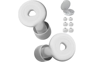 mauepersu Ohrstöpsel zum Schlafen - Weicher, wiederverwendbarer Silikon Gehörschutz + 8 Aufsätze in XS/S/M/L - Geräuschreduzierung um SNR 24dB & NRR 14 - Auch für Reisen & Konzentration