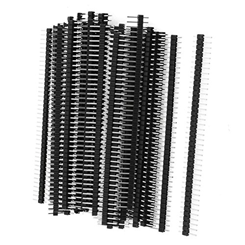 UEETEK 50pcs Single Row 40Pin 2.54mm Male Pin Header Connector for Arduino - 4
