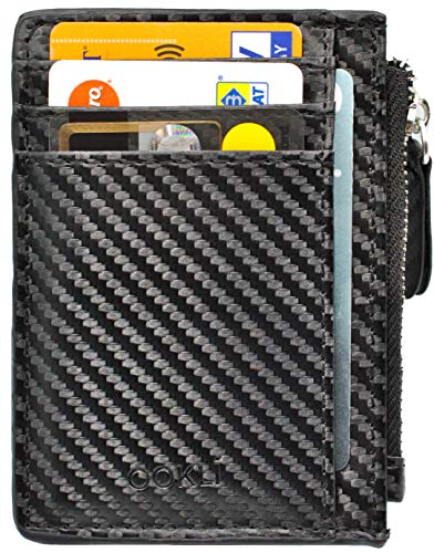 Preisvergleich Produktbild OOKLÍ, Herren-Geldbörse Schwarz Schwarz