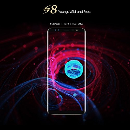 Blackview S8Â sbloccato smartphone 4Â GB + GB doppia fotocamera posteriore + Dual fotocamere anteriore identificazione delle impronte digitali 14,5Â cm Android 7.0Â MTK6750T Octa Core a 1.5Â GHz con 4Â G network, Dual SIM, OTG