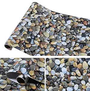 Self Adhesive Stone Wallpaper Stickers for Bathroom , Balcony , Kids Room , (2X24 Feet)