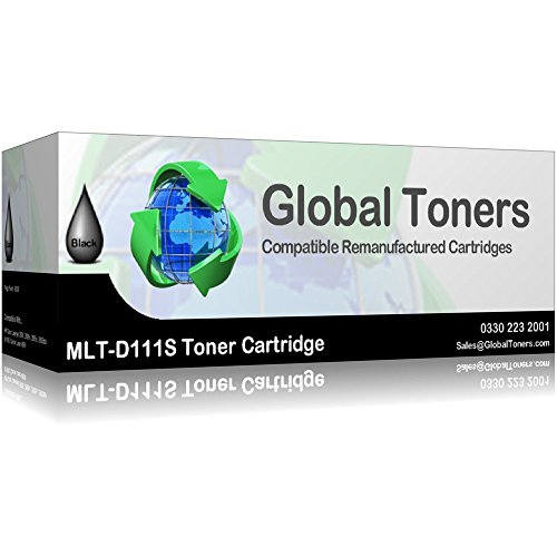 Global Toners MLT-D111S - Tóner de Tinta, Negro