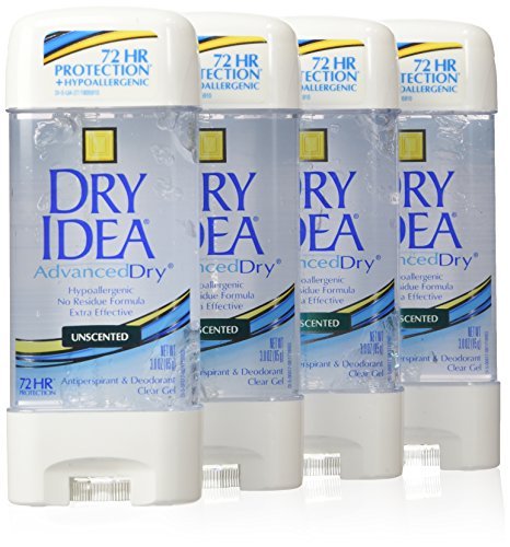 Dry Idea Advanced Dry Antiperspirant & Deodorant, Clear Gel, 72 Hr, Unscented, 3 Oz by Dry Idea