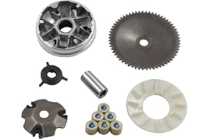 TRKIMAL Complete Variator Kits for Gy6 50cc/80cc 139QMB/147QMD Engine, Drive Wheel Assy Performance 8.5 Gram Rollers CVT Front Clutch for Scooter Atv and Gokart