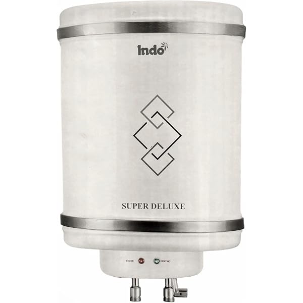 Buy Indo Super Delux Storage Water Heater with Vertical Metal Body (15 L,  Ivory) Online at Low Prices in India - Amazon.in