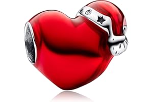 H.ZHENYUE Merry Christmas Charm Beads fit Bracelet Necklace for Woman Girls,925 Sterling Silver Pendant Beads with Cubic Zirconia,Birthday Christmas Halloween Valentine's Day Gifts