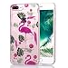 Produktbild Silikon Hülle für iPhone 8 Plus / iPhone 7 Plus Handyhülle Case, Transparent Silikon Durchsichtig Kristall Klar TPU Schutzhülle Cover mit Glitzer Muster Glänzend Bling Sparkle Pattern Bunt Hülle Tasche Bumper Case Kristall Klar Schutz Etui Handytasche für iPhone 8 Plus / iPhone 7 Plus, Hancda Weich Silikonhülle Rückseite Schale Ultra Slim Crystal Clear Kratzfest Handy Hüllen Silikon für iPhone 8 Plus / iPhone 7 Plus - Netter Flamingo