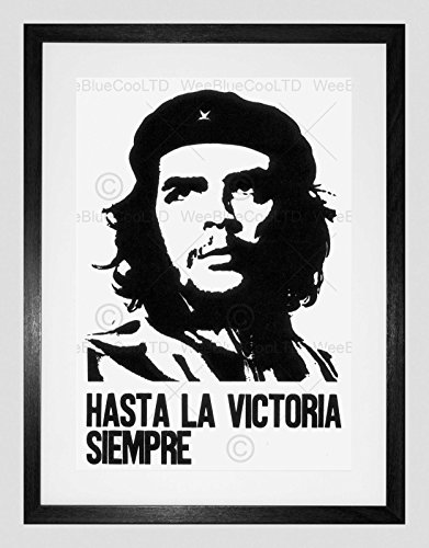 Wee Blue CooCuba Che Guevara Icon Revolution Victory Framed Wall Art Print