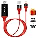 Price comparison product image Lightning to HDMI Cable MrLi 1080P HDMI Video AV Cable Connector 6.56FT Digital AV Adapter iPhone HDMI for iPhone X/8/7/6/5 Series iPad on HDTV Projector ( New Generation Red)