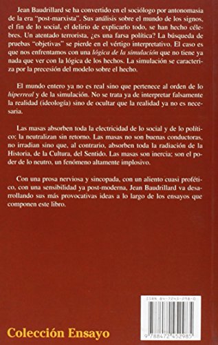 Book's Cover of Cultura y Simulacro