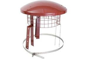 DEBRETT FIRES Standard Chimney Pot Cowl with Bird Guard Solid Fuel Rain Top Terracotta Colour by Colt