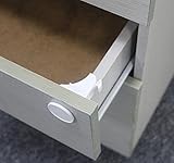 MYTK 8+2 Magic Lock, magnetisches Schrankschloss als Kindersicherung, Montage ohne Bohren und Schrauben (8 Schlösser mit 2 Schlüssel Weiß) - 8