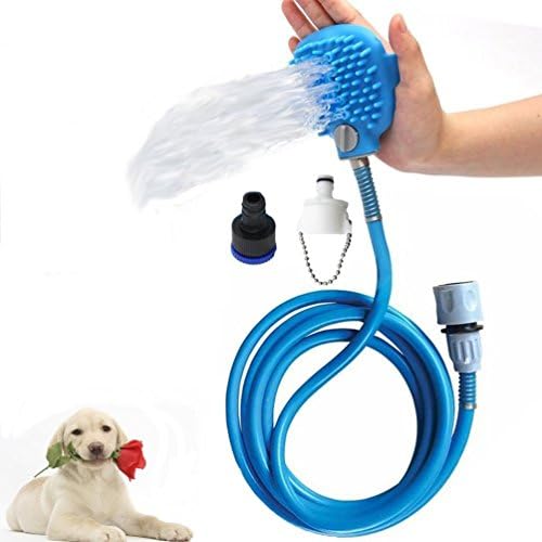 Pet Bathing Tool,Alisaouse Dog Shower 2 in 1 Functional Pet Tool Sprayer and Scrubber Indoor/Outdoor Use