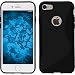 Produktbild PhoneNatic Case für Apple iPhone 7 Hülle Silikon schwarz S-Style Cover iPhone 7 Tasche + 2 Schutzfolien