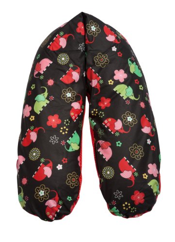 Flexofill - 2008-1-586 - Almohada para lactancia con funda incluida, Marrón (Elefante), XL (190 x 40 cm)