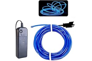 BALABAXER Fil électroluminescent électroluminescent bleu 10 m pour fêtes, Halloween, Noël, décoration