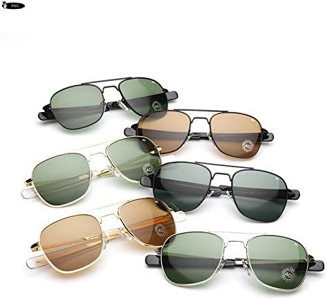 Izusa(TM) High Quality AO Pilot Glass Lens Sunglasses US Air Force Sunglasses Men Brand Driving Sun Glasses gafas de sol