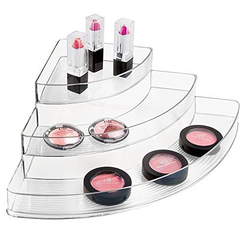 mDesign Kosmetik Organizer – platzsparende Kosmetik Aufbewahrungsbox für Nagellack, Lippenstift etc. – die perfekte Schminkaufbewahrung für jede Ecke – transparent