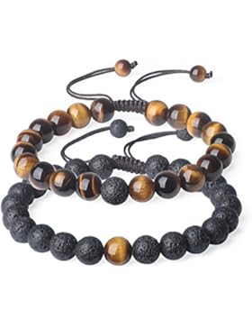 COAI® Geschenkidee Ein Paar Partner Armbänder aus Edelsteine für Damen und Herren