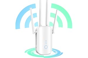 PHAVN Ripetitore WiFi, 2024 Nuova Ripetitore WiFi Potente 1200Mbps 5GHz&2.4GH Dual Band WiFi Extender Supporta Modalità Ripetitore/Router/AP, Amplificatore WiF con Porta LAN/WAN, WPS, LED Intelligente Light