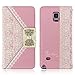 Ukamshop(TM)Fresh Flip Wallet Leather Case Cover for Samsung Galaxy Note 4 (Pink)