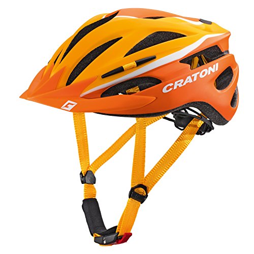 Cratoni Pacer Fahrradhelm-orange-white mat