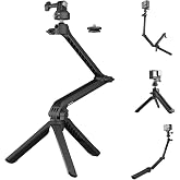 PGYTECH CapLock MantisPod Z, Tripod for Action Camera Vlog Stand | Extendable Selfie Stick and Grip with 1/4 Thread, Compatib